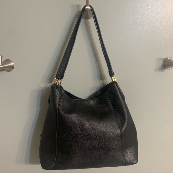 Kate and Mel vegan leather hobo-style black purse/handbag - Picture 6 of 11
